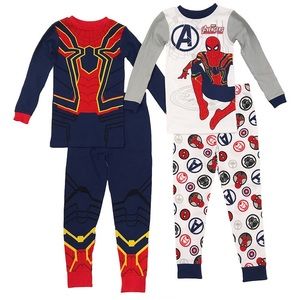Disney Spiderman boys 4 piece pajama set